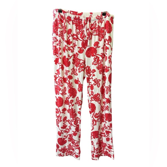 THE CAT’S PIJAMAS | Floral Red and White Women's Sleepwear Pants